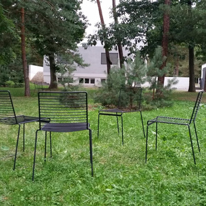 北欧铁艺餐椅个性简约休闲餐厅靠背椅子创意P咖啡厅户外铁椅白色