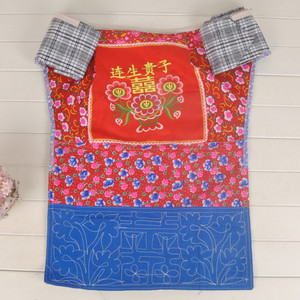 云南传统婴儿信宜两爪宝宝特色刺绣后背式厚款背带被背巾加长背带
