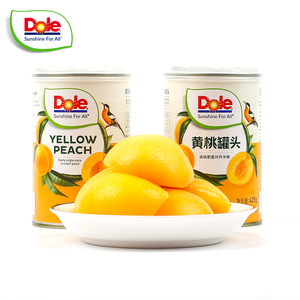 Dole都乐黄桃罐头425g*5罐正品整箱橘子罐头水果即食儿童休闲零食