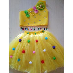儿童环保演出服装无纺布塑料袋手工制作衣服时装走秀亲子装公主裙