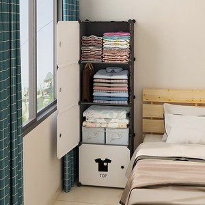 小型衣柜家用卧室小简易组装出租房布橱单人宿舍儿童储物收纳柜子