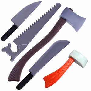 假斧头道具大菜刀塑料锯子尖刀弯刀成人铁链锤塑料刀儿童玩具刀