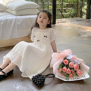 巴拉巴柆韩系女童连衣裙夏装2024新款洋气网纱小女孩公主裙天丝儿