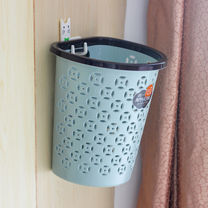 室内半圆形垃圾桶厨房浴室创意可挂式收纳篮子简约塑料小号收纳筐