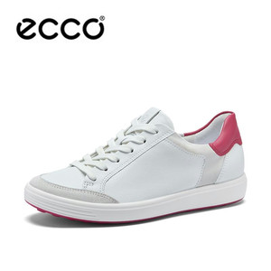 ecco爱步女鞋新款小白鞋德训鞋运动休闲鞋真皮板鞋柔酷7号470353