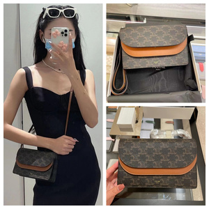 Celine/赛琳 女包 woc信封包老花凯旋门logo复古风琴包单肩斜挎包