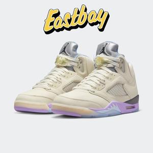 Khaled x Air Jordan 5 AJ5白紫乔5DJ联名 复古篮球鞋DV4982-175