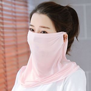 面罩出游防嗮口罩女挂耳朵骑摩托防沙带面纱冰丝布料遮光面纱沙漠
