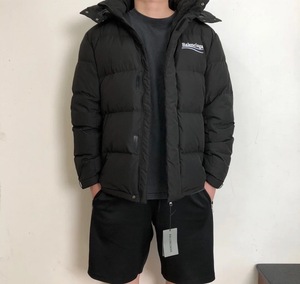 balenciaga/巴黎世家 21fw可乐波浪刺绣连帽羽绒服男棉服外套女