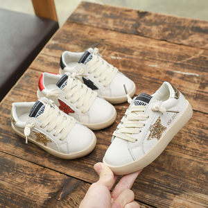 儿童脏脏鞋星星鞋女童板鞋秋2018新款男宝宝小脏鞋韩版百搭小白鞋