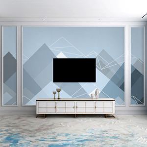 电视背景墙墙布壁纸现代简约8d网红壁布几何图形墙纸北欧风格壁画