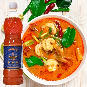 泰国进口 水妈妈顶上香椒油720ml  辣椒油泰式辣红油东南亚料理