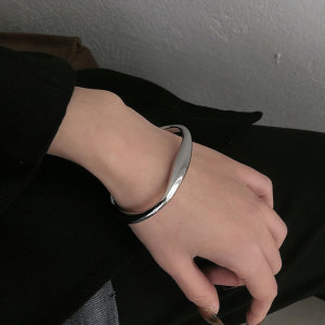 手镯银女纯银列奥尼达bestwishes抽象小众设计简约时尚白衣剑手镯