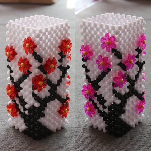 手工串珠梅花花瓶材料包家居制作工艺品摆件珠子编织装饰品0人付款27