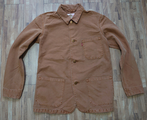 阿美咔叽 levis男士美式复古工装风卡其色司闸员帆布春秋季上衣