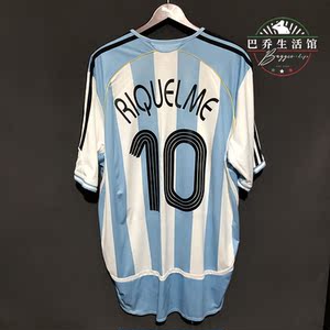 球衣正品2006世界杯阿根廷经典足球队服里克尔梅阿迪达斯adidas