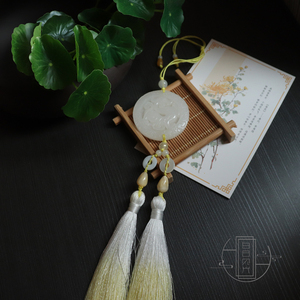 9830人付款淘宝云深雾浅 小银杏 原创双面绣花汉服腰间挂饰禁步古风