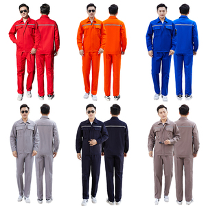 中国石油全棉工作服套装电焊防烫劳保服春秋长袖纯棉大红油田工服