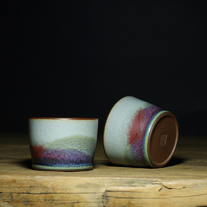 【已售罄】任晓飞山水釉茶杯 禹州神垕钧瓷原矿手工炭烧茶杯茶器