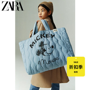 zara 新款 儿童包女童 天蓝色联名迪士尼米老鼠购物包11