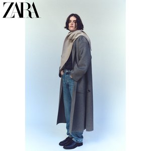 ZARA 24春季新品 女装 羊毛混纺头巾式围巾 3183001 832