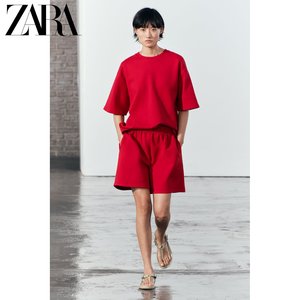 ZARA24夏季新品 女装 圆领短袖卫衣 3199001641