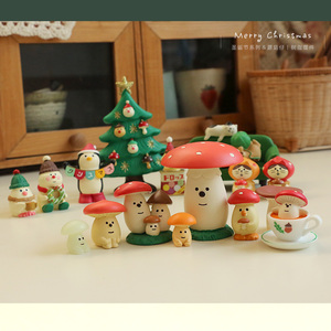 圣诞节＆森林蘑菇仔丨节日氛围祝福桌面树脂摆件公仔送礼物装饰品