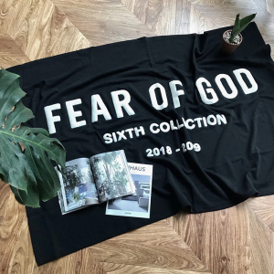 fearofgodfog第六季重磅黑色灰色大logo毛毯披风披肩斗篷地毯