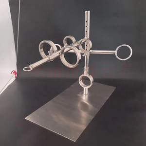 黑帝新款不锈钢驷马器后入孔可放伸缩器项圈手铐脚铐镣拘束sm刑具