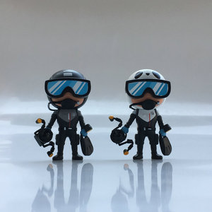 正版散潜水员摄影人偶玩偶模型灯哥磁性贴冰箱贴鱼缸公仔手办摆件