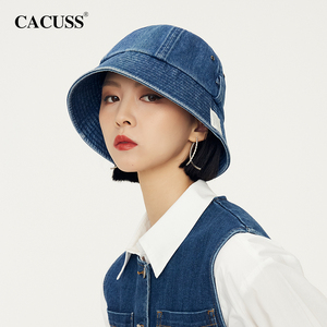 帽子女牛仔做旧春夏新品韩版潮时尚百搭短檐渔夫帽网红遮阳盆帽男