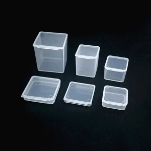 pp正方形塑料盒零件盒元件盒大中小号产品包装盒收纳盒工具盒翻盖