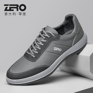 zero零度男鞋新款头层牛皮运动休闲鞋复古慢跑鞋百搭旅游鞋工作鞋