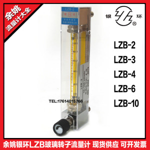 银环LZB-2 6-60ML/MIN LZB-3 0.1-1L/MIN余姚银环玻璃转子流量计