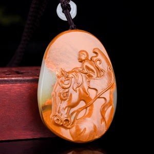 和田玉籽料马上封侯