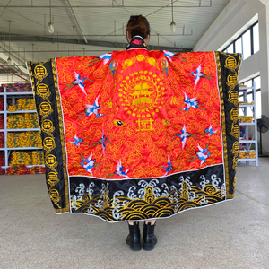 道教法衣金丝鹤高功法衣红色仙鹤降衣百鹤衣道士服道袍 男女通用