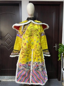 大清皇帝龙袍皇后服装刺绣戏服清朝皇上乾隆康熙雍正古装服装冬装