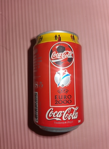186可口可乐空罐收藏泰国可口可乐2000年飞浪欧洲杯主题纪念罐