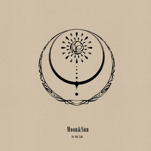 【墨水实验室】原创日月之环纹身贴持久防水个性复古文艺少女哥特