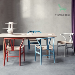 北欧餐椅休闲实木椅创意叉骨椅y椅子设计师休闲椅 现代简约