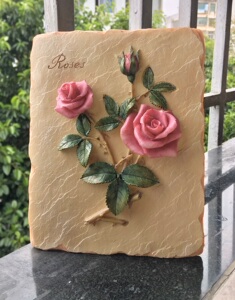 树脂工艺品浮雕玫瑰花挂件欧式风格装饰礼品