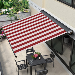 伸缩雨棚遮阳棚伸缩式手摇阳台庭院电动折叠遮雨棚户外院子防雨篷