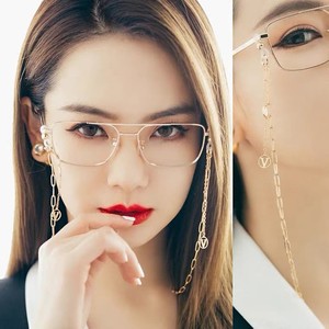 眼镜链条挂脖 明星款戚薇同款口罩链大侦探复古墨镜链子s