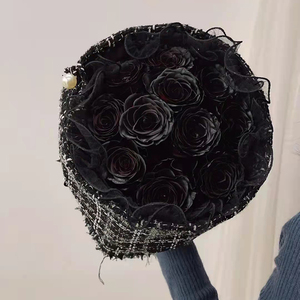 圣诞厄瓜多尔黑玫瑰网红小香风北京鲜花同城速递上海南京杭州花店