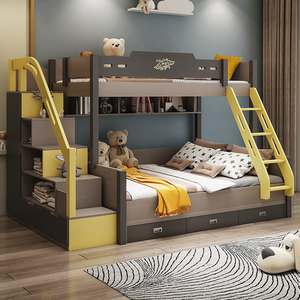 凯诺斐北欧儿童床上下床子母床亲子床实木二胎床高低床双层床大人