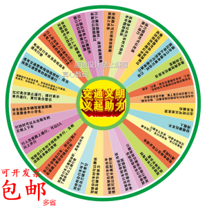 交通安全活动道具大转盘学习工具垃圾分类游戏道具 食品安全转盘