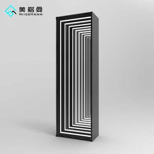 工厂直销千层镜无限延伸隧道魔术镜led立体深渊装饰镜酒店ktv定制