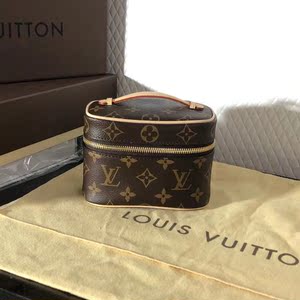 日本正品中古99新lvnice nano老花化妆包拍下不退不换