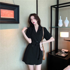 连体裤裙夏西装款