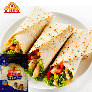 mission麦西恩8英寸原味卷饼270g 6片装卷饼鸡肉卷饼底饼皮手抓饼